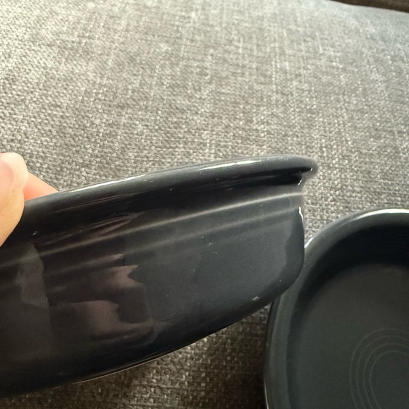 Retired slate grey fiesta ware cereal / pasta bowls - Picture 5 of 5